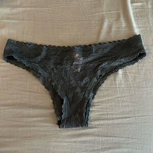 Sheer lace gray VS cheeky panty